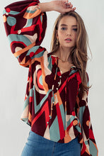 Load image into Gallery viewer, Riley Abstract Blouse

