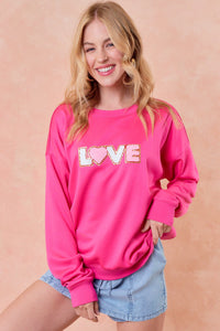 Love Patched Sweatshirt