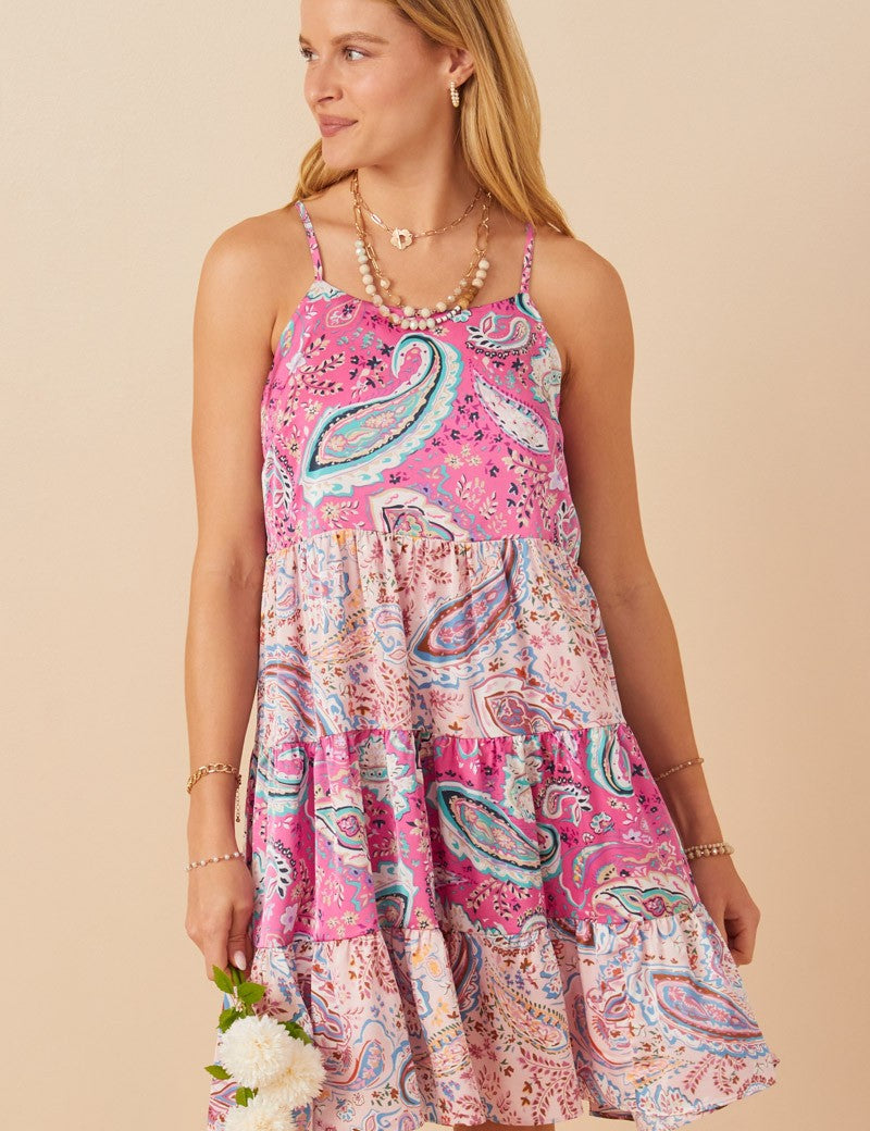 Mia Paisley Print Tank Dress