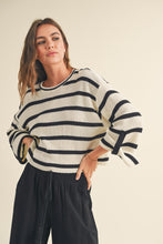 Load image into Gallery viewer, Ruby Striped Sweater Top
