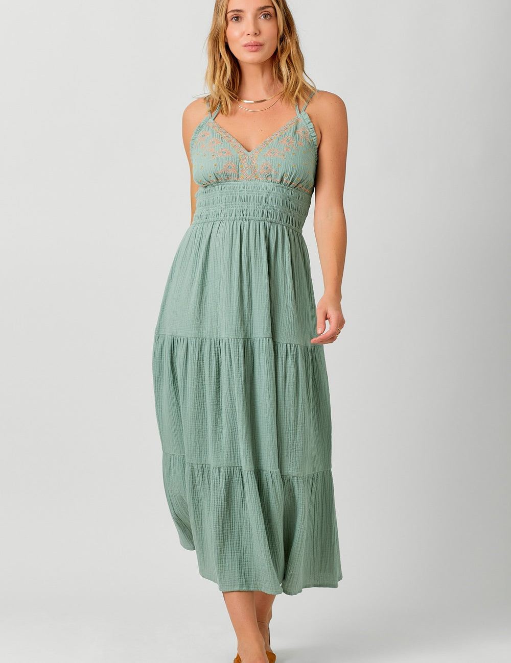 Madelyn Embroidered Maxi Dress