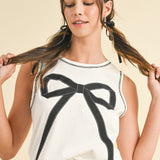 Large Bow Knit Tank