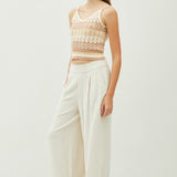 Ivy Pleated Linen Trousers