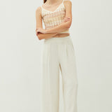 Ivy Pleated Linen Trousers