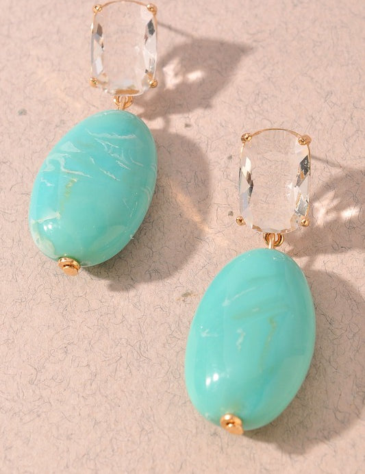 Lila Gem Earrings
