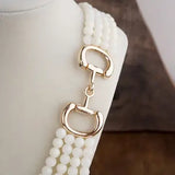 Multi Strand Beads with Horse Bit