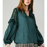 Alisha Split Neck Blouse