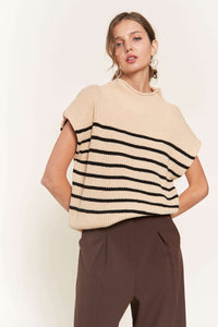 Natalie Striped Sweater Vest