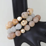Blush Beaded Stretch Bracelet Set