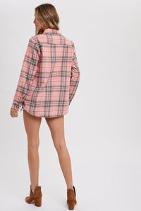 Rose Plaid Shacket