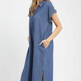 Stella Stone Wash Midi Dress