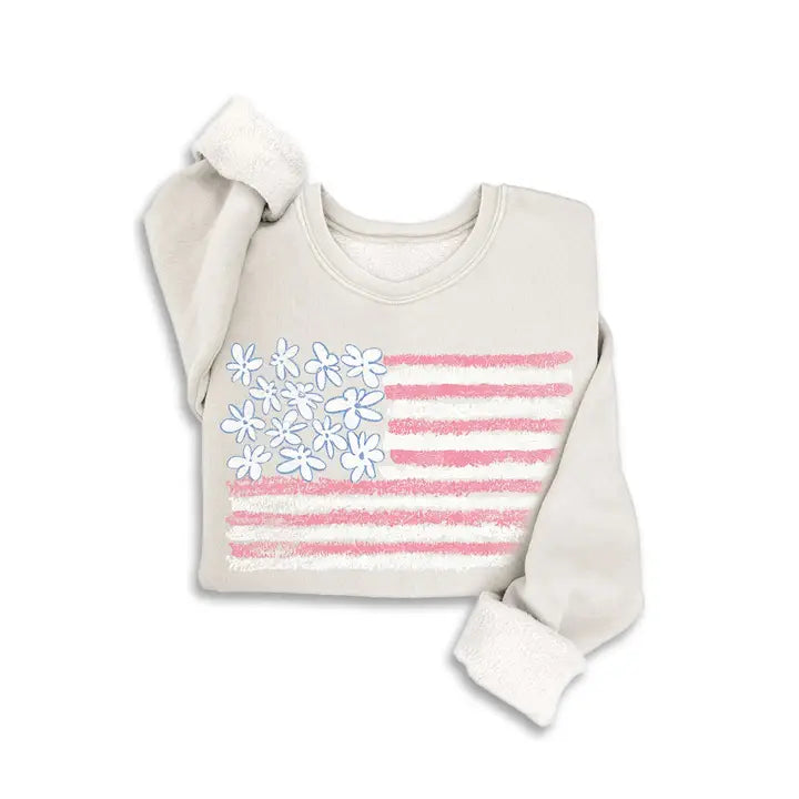 American Floral Flag  Sweatshirt 🇺🇸