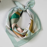 Tropical Print Silk Bandana Scarf