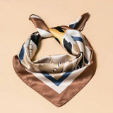 Tropical Print Silk Bandana Scarf