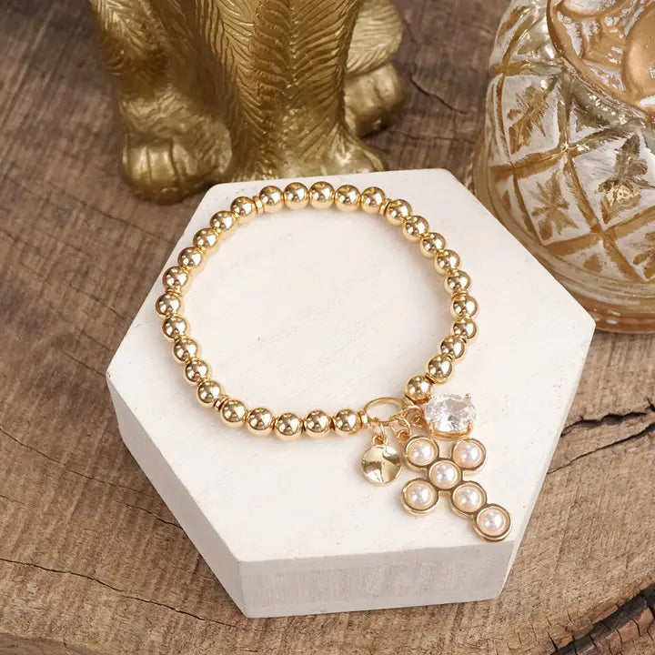 Shea Cross Charm Bracelet