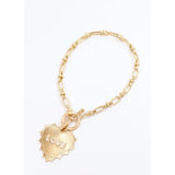 Bishop Heart Charm Bracelet