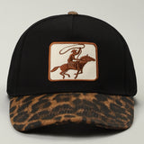 Cowboy Patch Leopard Trucker Hat