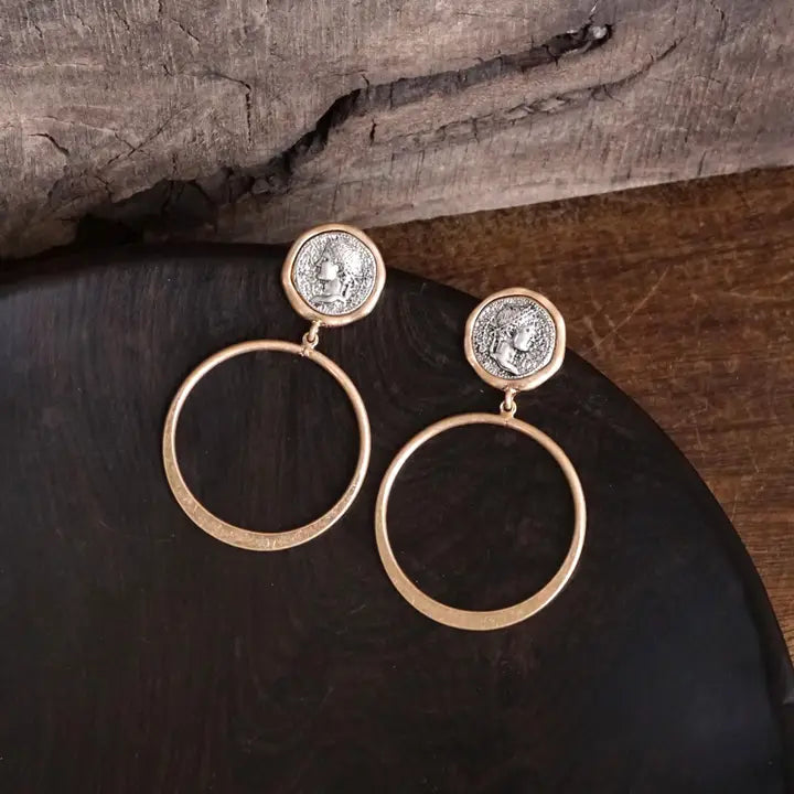 Charlotte Coin & Hoop Earrings