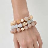 Blush Beaded Stretch Bracelet Set