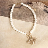Bee Necklace W/ Pearls