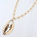 Julia Hammered Leaf Necklace