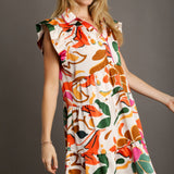 Lola Satin Print Dress
