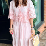 Cassie Embroidered Tie Top