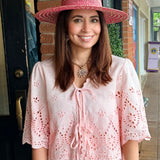 Cassie Embroidered Tie Top