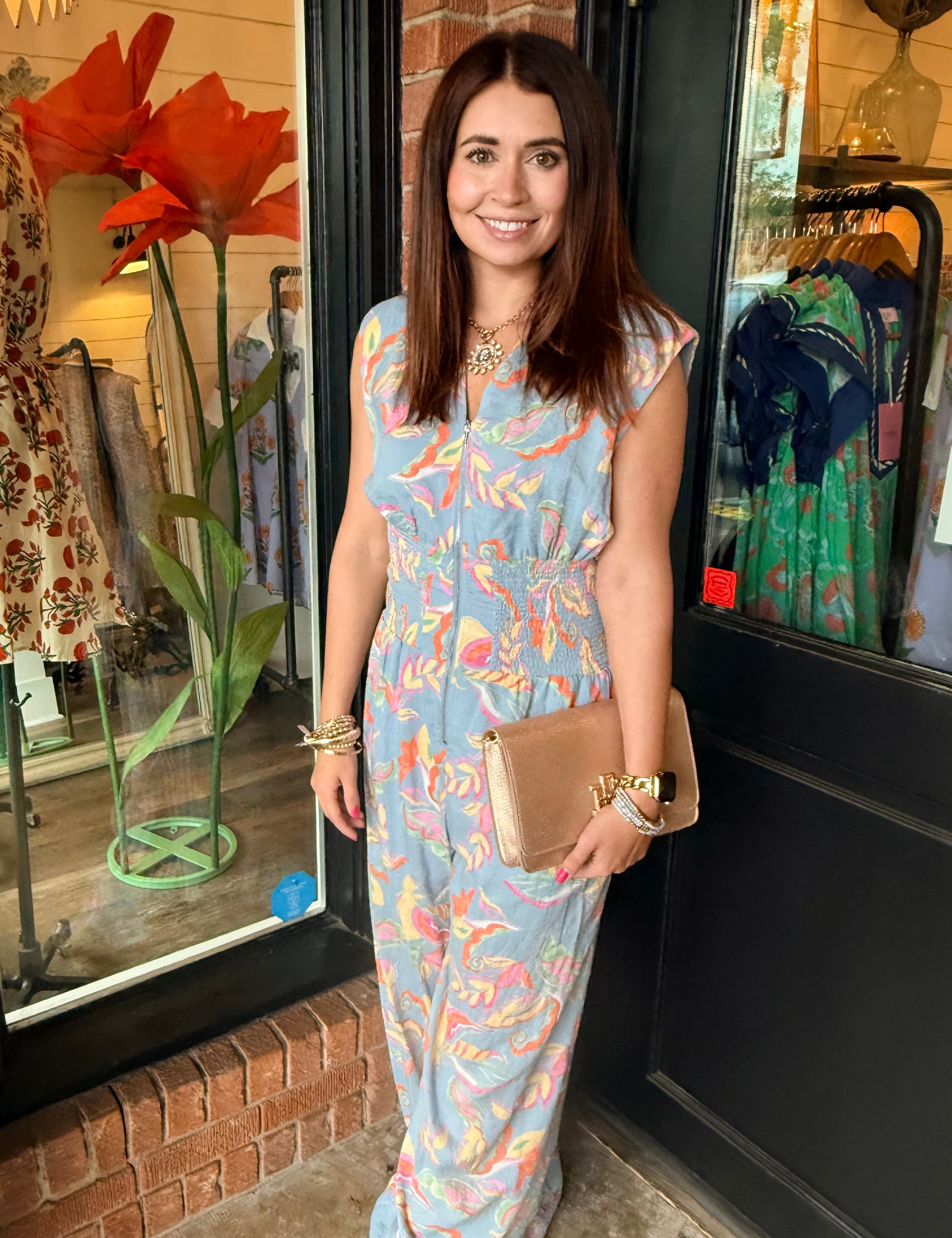 Lily Smocked Waist Jumpsuit