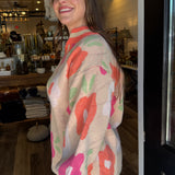 Samantha Flower Print Sweater