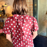 Mina Polka Dot Ruffle Top