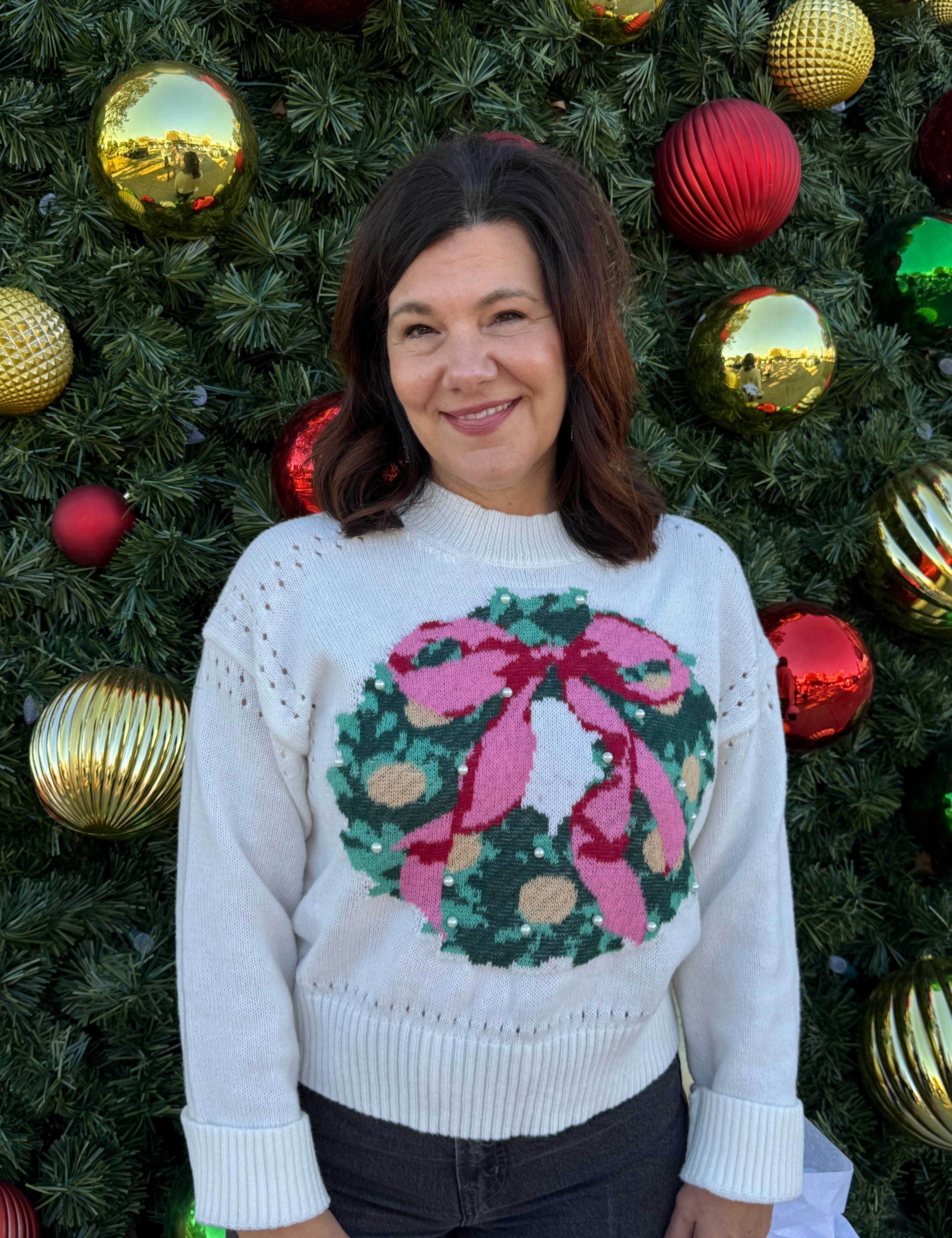 Krista Christmas Wreath Sweater