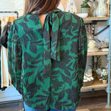 Janice Green Floral Blouse