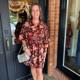 Brenda Floral Button Mini Dress