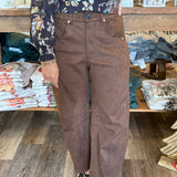 Betsy Brown Suede Pants