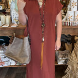 Kallie Solid Knit Midi Dress