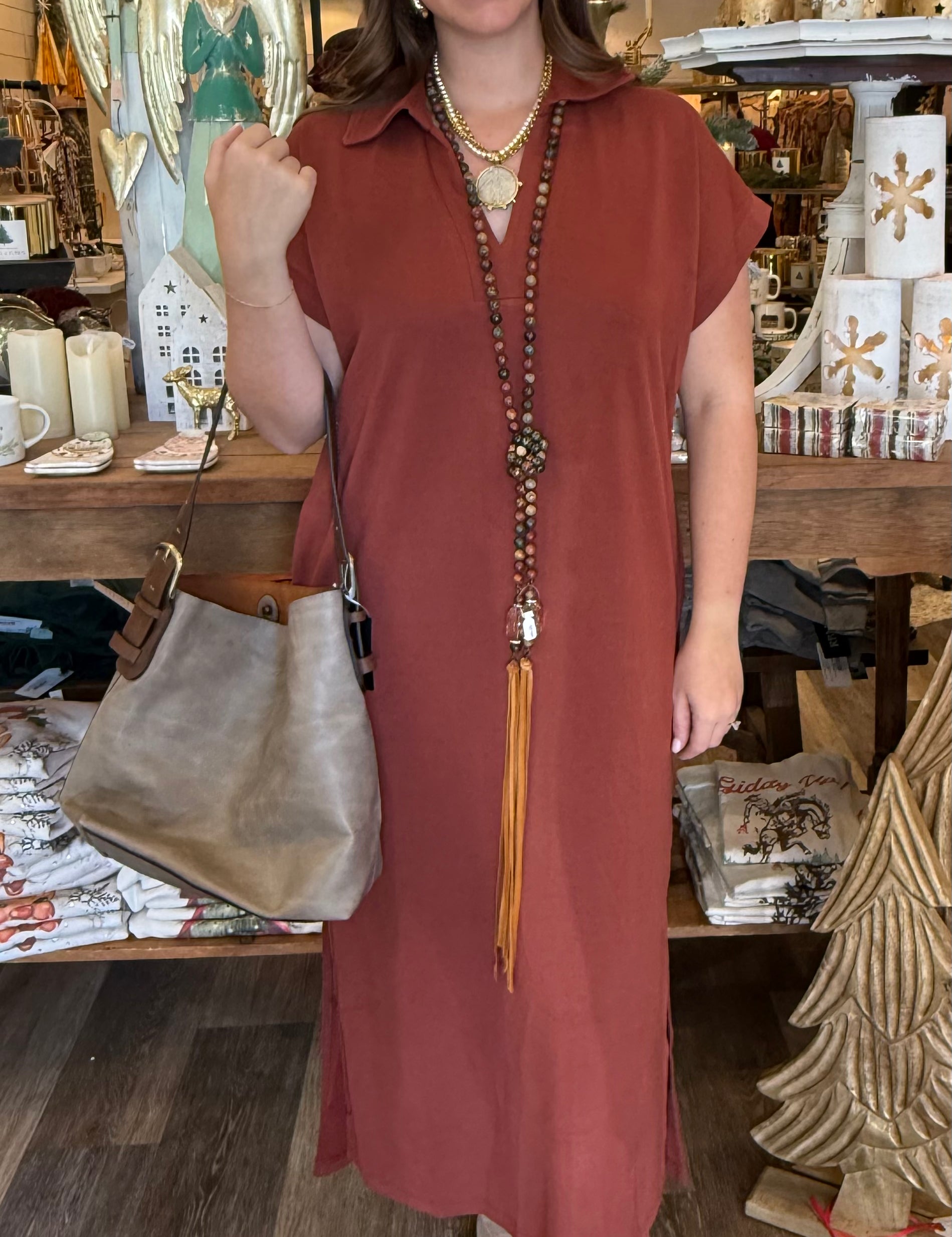 Kallie Solid Knit Midi Dress