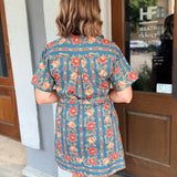 Sandra Floral Belted Mini Dress
