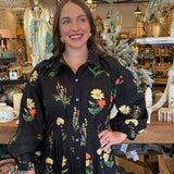 Aliya Floral Print Midi Dress