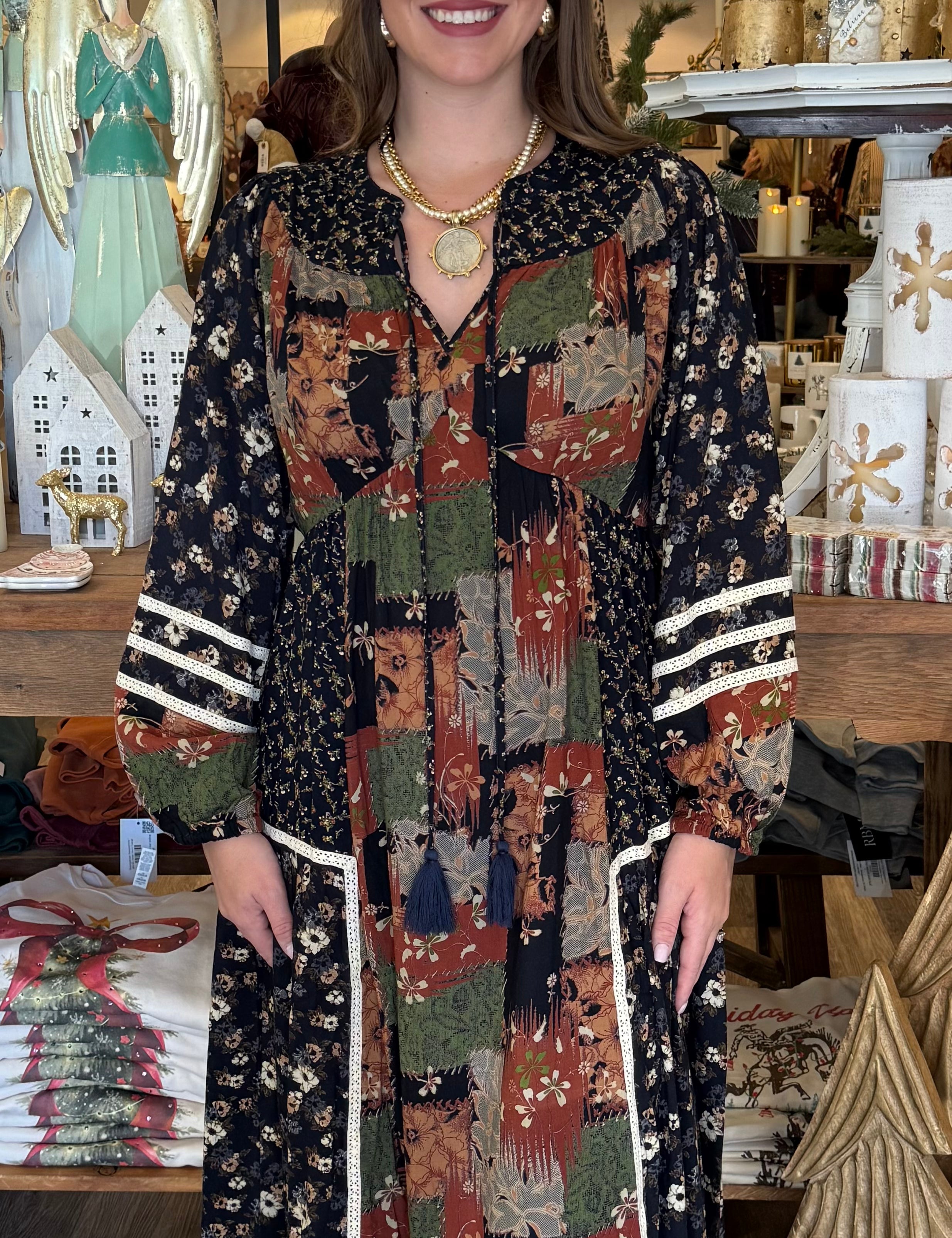 Teresa Mixed Patchwork Dress