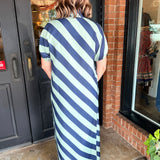 Diana Diagonal Stripe Midi Dress