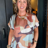 Mindy Multi Abstract Print Top