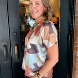 Mindy Multi Abstract Print Top