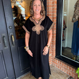 Jemma Patch Embroidered Midi Dress
