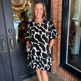 Ella Abstract Animal Print Dress