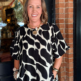 Ella Abstract Animal Print Dress