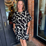 Ella Abstract Animal Print Dress