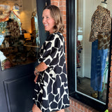 Ella Abstract Animal Print Dress