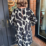 Ella Abstract Animal Print Dress