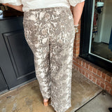 Millie Snake Print Wide Leg Pants